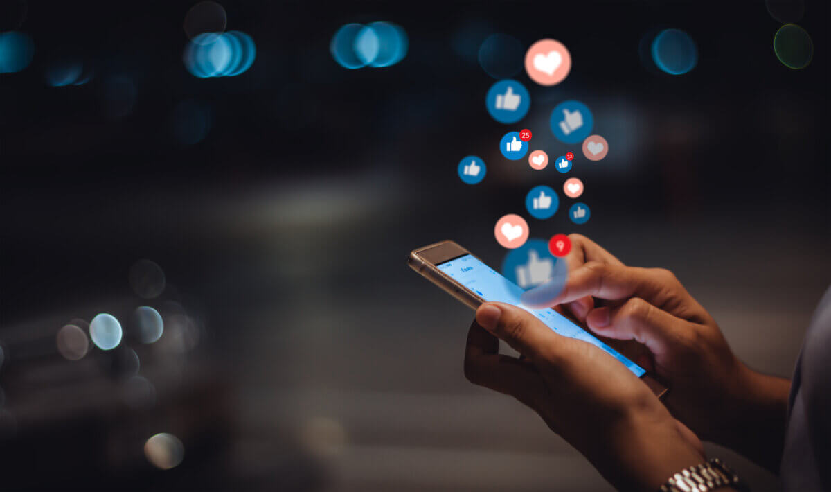 Smartphone using social media