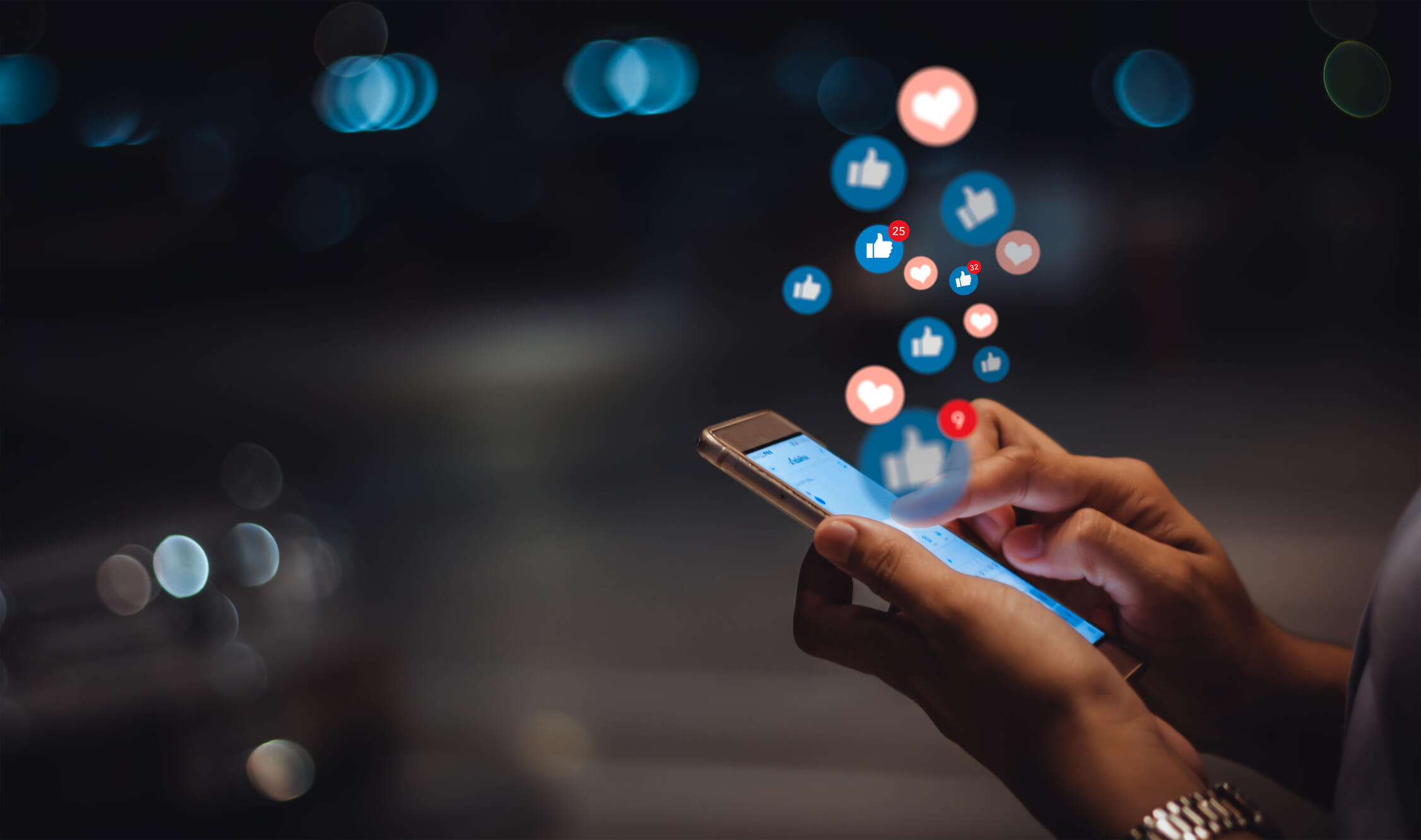 Smartphone using social media