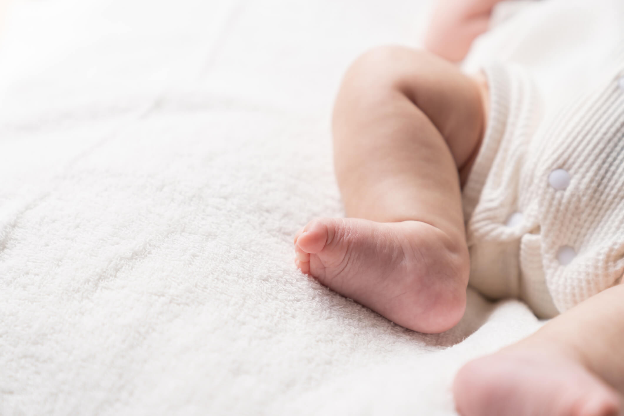 Baby sleeping in crib